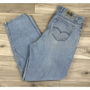 Vtg 90s Levi's Silvertab Baggy Denim‎ Jeans Skater Grunge Light Blue Mens 35X31